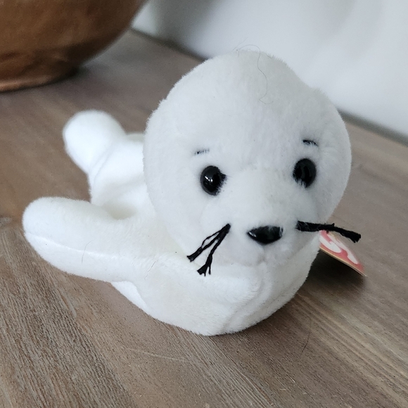 🤍 Ty Beanie Baby “Seamore” Seal Set – 1993 Beanie & Teenie Pair, Excellent Cond - Picture 2 of 15